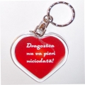 Breloc inima plastic, Dragostea nu va pieri niciodata!